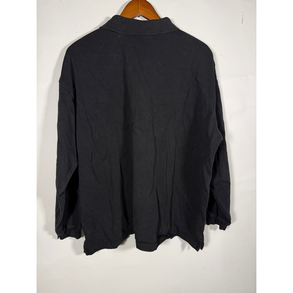 Vintage 1995 Warner Bros Studio Store Looney Tunes Quarter Zip Polo Black XL - Picture 4 of 8